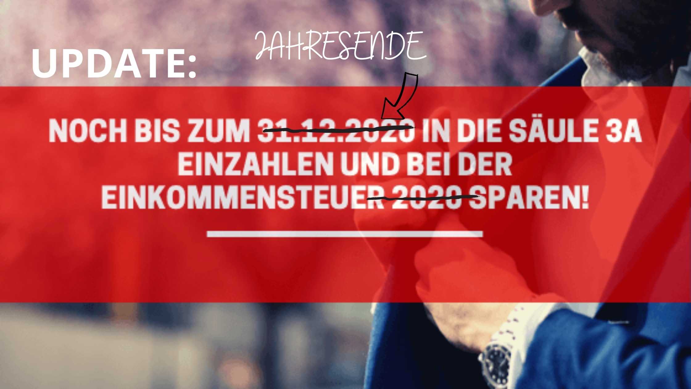 Säule 3a Steuern sparen